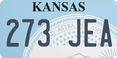 KS license plate 273JEA