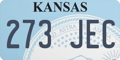 KS license plate 273JEC