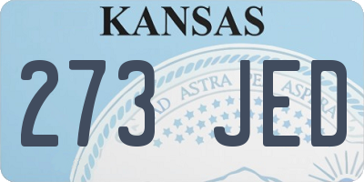 KS license plate 273JED