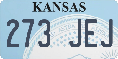 KS license plate 273JEJ