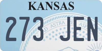 KS license plate 273JEN