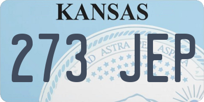KS license plate 273JEP
