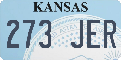 KS license plate 273JER