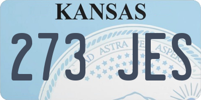 KS license plate 273JES