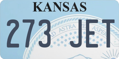 KS license plate 273JET