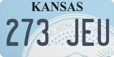 KS license plate 273JEU