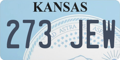 KS license plate 273JEW