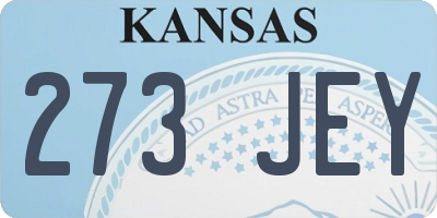 KS license plate 273JEY