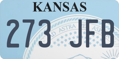 KS license plate 273JFB