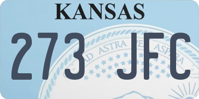 KS license plate 273JFC