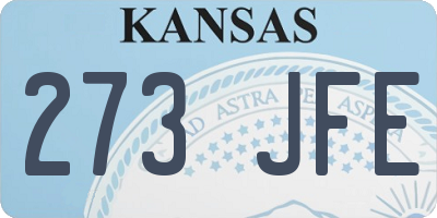 KS license plate 273JFE