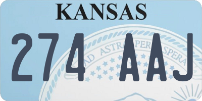 KS license plate 274AAJ