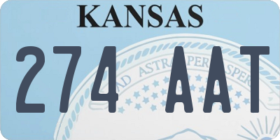 KS license plate 274AAT