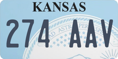 KS license plate 274AAV