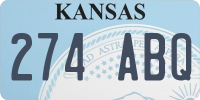KS license plate 274ABQ