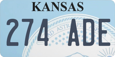 KS license plate 274ADE