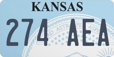 KS license plate 274AEA