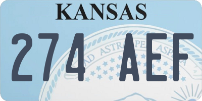 KS license plate 274AEF
