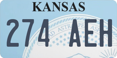KS license plate 274AEH