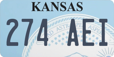 KS license plate 274AEI