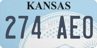 KS license plate 274AEO
