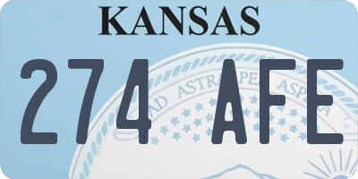 KS license plate 274AFE