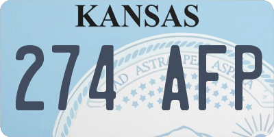 KS license plate 274AFP