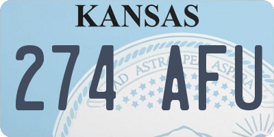 KS license plate 274AFU