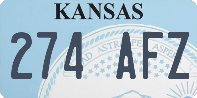 KS license plate 274AFZ