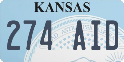 KS license plate 274AID