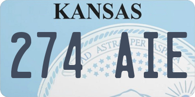 KS license plate 274AIE