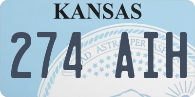 KS license plate 274AIH