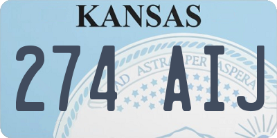 KS license plate 274AIJ