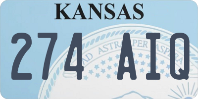 KS license plate 274AIQ