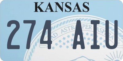 KS license plate 274AIU