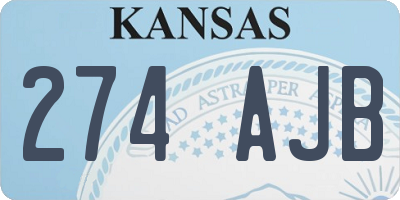 KS license plate 274AJB