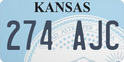 KS license plate 274AJC