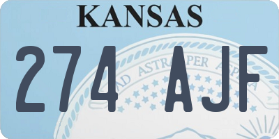 KS license plate 274AJF
