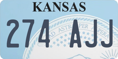 KS license plate 274AJJ
