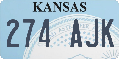 KS license plate 274AJK