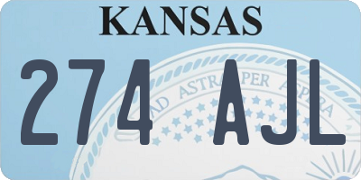 KS license plate 274AJL