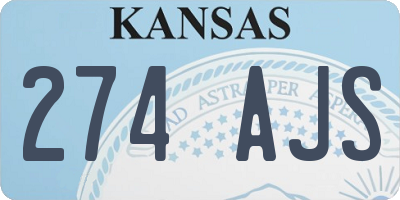 KS license plate 274AJS