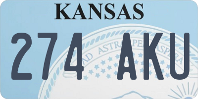 KS license plate 274AKU