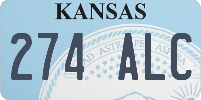 KS license plate 274ALC