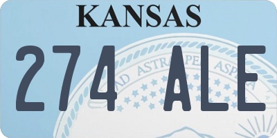 KS license plate 274ALE