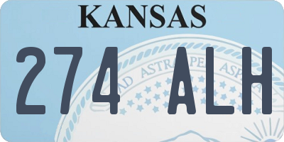 KS license plate 274ALH
