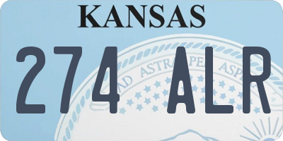 KS license plate 274ALR