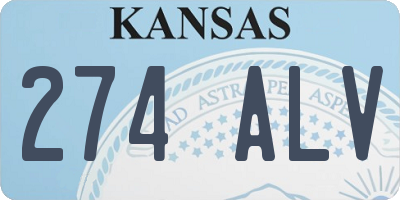 KS license plate 274ALV