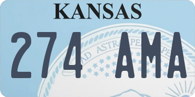 KS license plate 274AMA