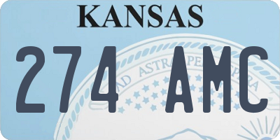 KS license plate 274AMC